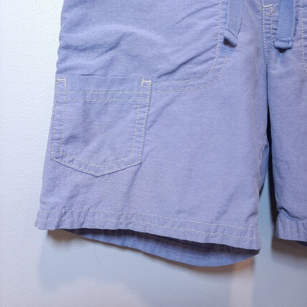 Gymboree Chambray Preppy Drawstring Cargo Shorts Boys Size 4T Blue